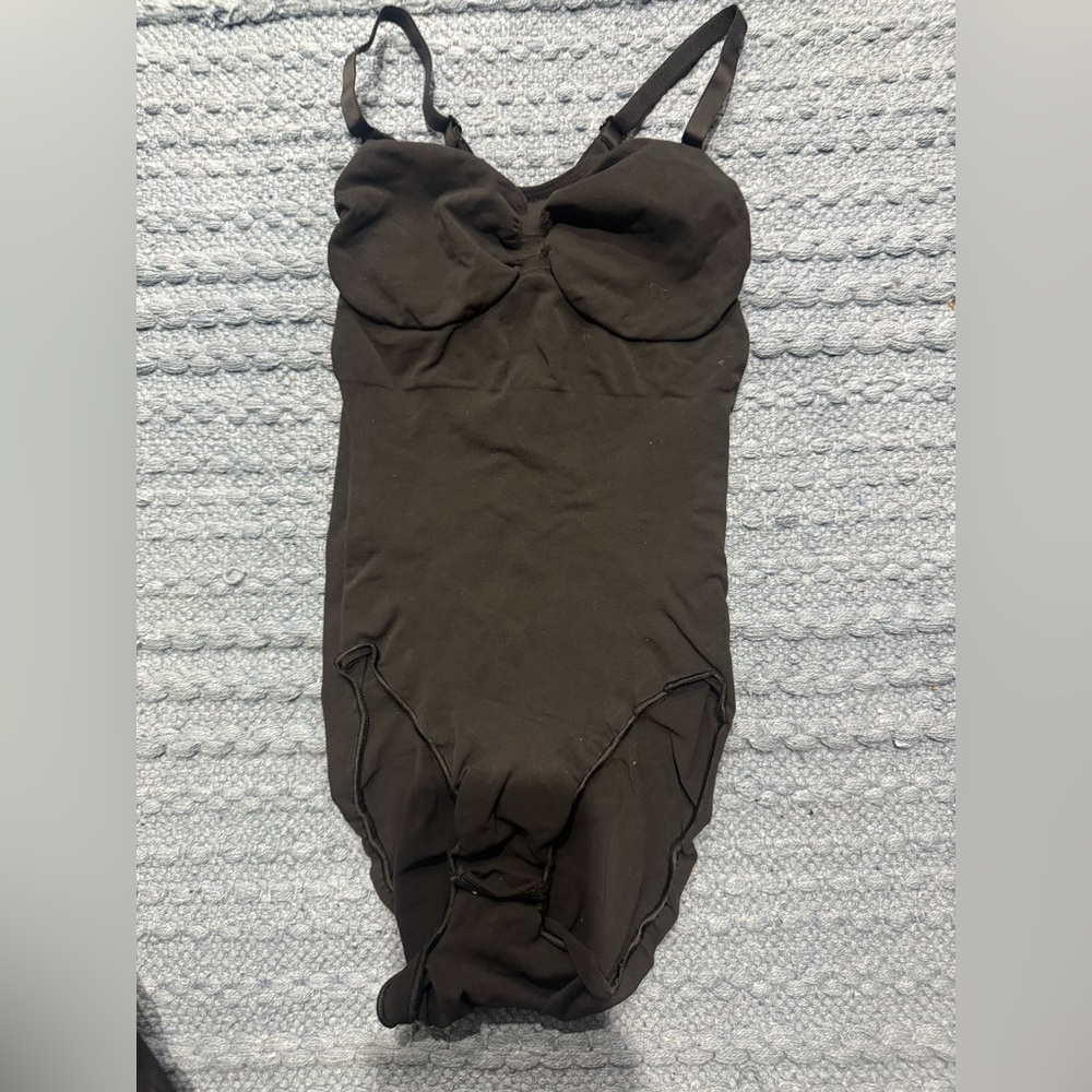 SKIMS Black Bodysuit One Piece with Classic Silhouette